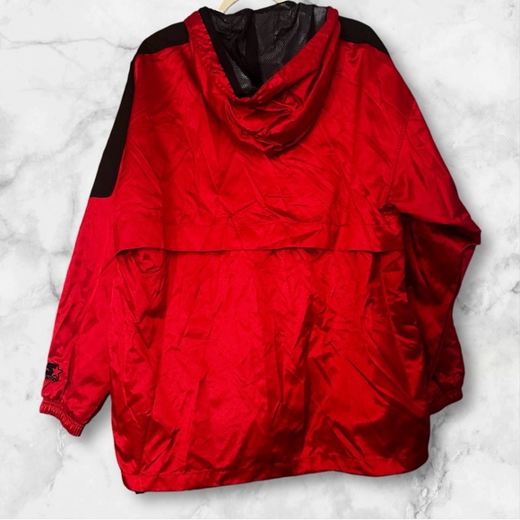 VTG 90s Starter Nylon Pullover Vented Windbreaker Jacket Size Large Mens 1/2 Zip - Picture 2 of 2